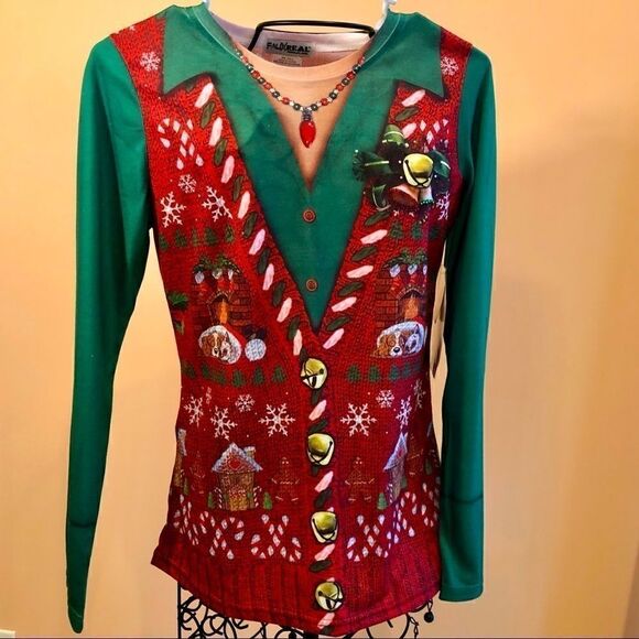 FAUX REAL SHIRT CHRISTMAS T-SHIRT M NWT - Picture 13 of 13